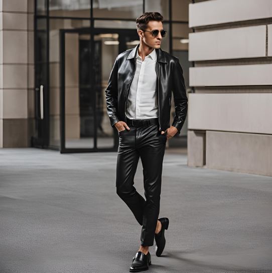uomo vera pelle nero e scarpe oxford