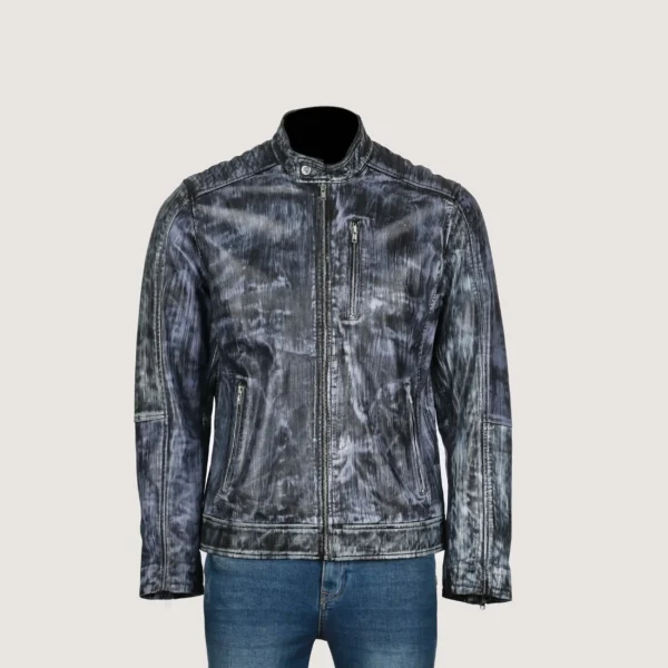 cafe racer giacca pelle biker uomo