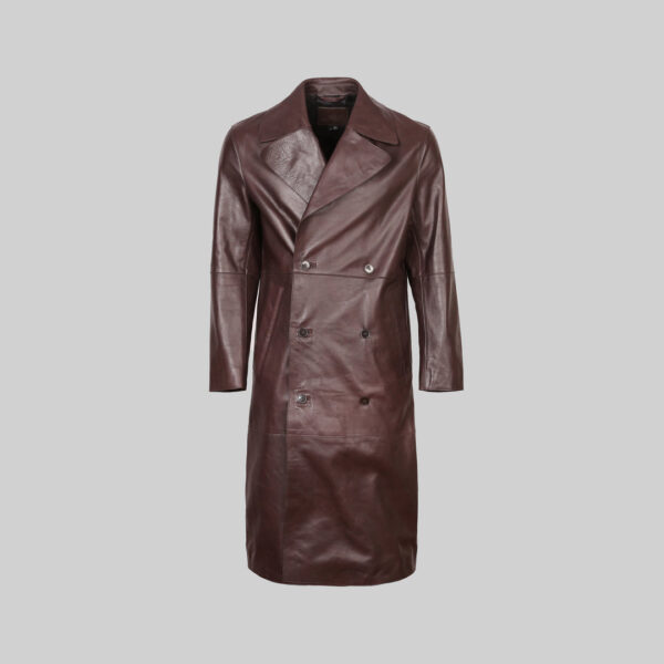 Cappotto Lungo in Pelle Unisex Doppiopetto