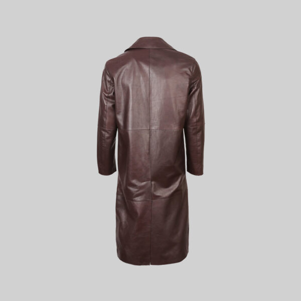 Cappotto Lungo in Pelle Unisex Doppiopetto - Image 2