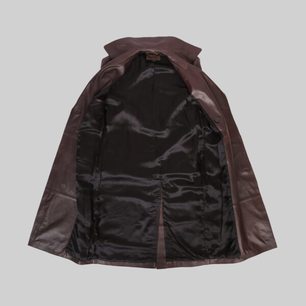 Cappotto Lungo in Pelle Unisex Doppiopetto - Image 3