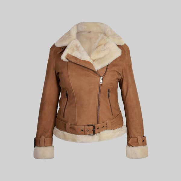 Giacca Biker in Nubuck con Pelliccia