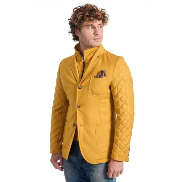 Blazer Trapuntato Giallo Senape da Uomo - immagine 2